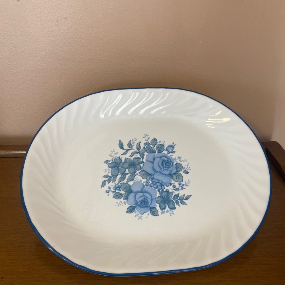 CORELLE BLUE VELVET 12” OVAL SERVING PLATTER
